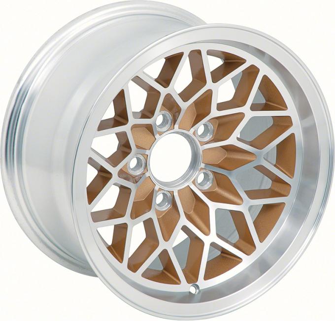 OER 1978-81 Firebird / Trans Am 15" X 8" Aluminum Snowflake Wheel - Gold 251581