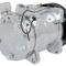 Sanden 508 Style A/C Compressor w/ 2-Groove V-Belt Clutch Pulley, Chrome Finish, SD508/SD5H14