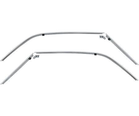 OER 1968-69 Camaro, Firebird Coupe, Roof Rail Weatherstrip Channel and Retainer Set, 6 Piece Set 14322