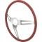 Redline Restomotive® Camaro 69/Chevelle, El Camino 69-72/Nova69-70/Monte Carlo 70-72/Impala 70/Chevy P/U 67-87 3-Spoke Steering Wheel - Comfort Grip (Red) LG-00-2588