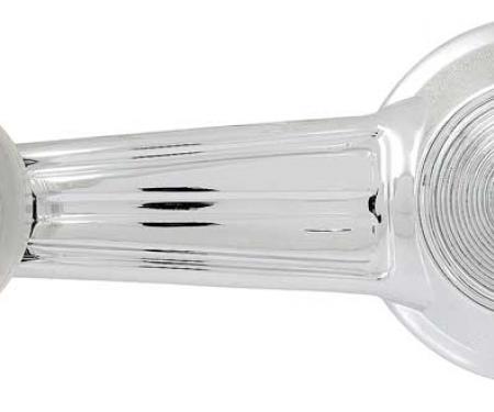1965-96 GM, Door Window Crank Handle, Standard Interior, Clear Knob, Non-Riveted, Various Models