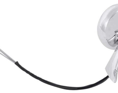 OER 1966-1967 Camaro, Nova, Impala, Corvair, Remote Door Mirror Assembly, LH Driver Side, Various Models 3899857