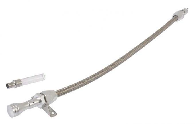 OER Powerglide Transmission Dipstick, Firewall Mount, Flexible, Stainless Steel 153668