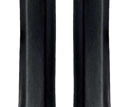 1968 Camaro, Firebird, Inner Pillar Post Moldings, Convertible, Black, Pair, Urethane Reproduction