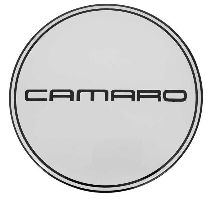 Wheel Center Cap Emblem, with Camaro, Silver Background, 2-15/16", with R15 Wheel