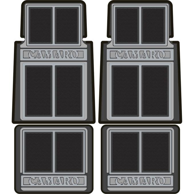 OER 1967-1992 Camaro, Floor Mat Set, Front & Rear, Black, 4 Piece Set K75001