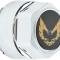 OER 1977-81 Firebird Trans Am, Wheel Center Cap Set, Chrome, Gold Bird, Metal Clips, Set of 4 748666