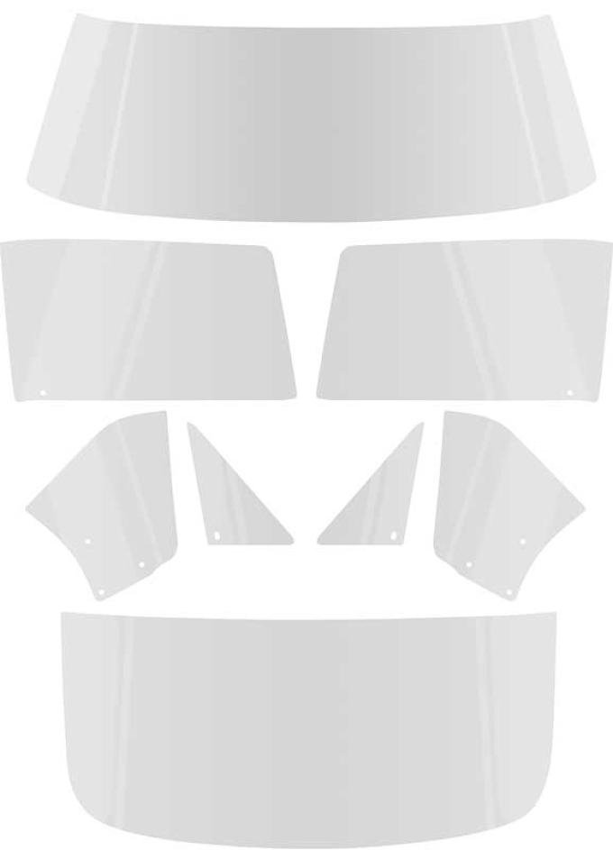 OER 1967 Camaro / Firebird Coupe, 8 Piece Glass Kit, Clear *E350C