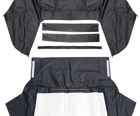 OER 1967-69 Camaro, Firebird, Convertible Top Kit, Original-Style Plastic Window, Pinpoint Grain Black Top, White Well Liner *R503001