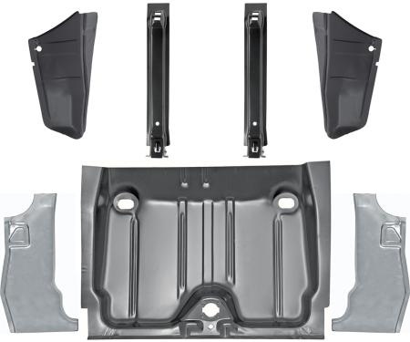 OER 1967-68 Camaro / Firebird Deluxe Trunk Sheet Metal Floor Pan Kit with Reinforcements *R8501