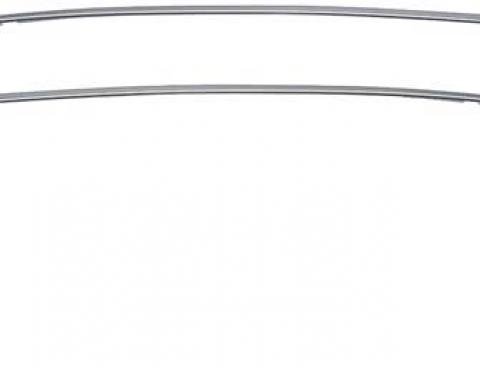 OER 1970-81 Camaro / Firebird Roof Drip Moldings Stainless Steel 748626