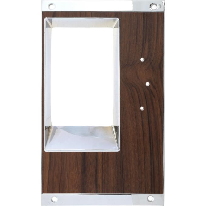 OER 1968 Camaro, Console Shift Plate, with Walnut Woodgrain, 4 Speed, Manual Trans 3921800