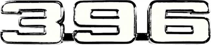 OER 1969 Camaro "396" Front Fender Emblem, RH or LH, Each 3953629