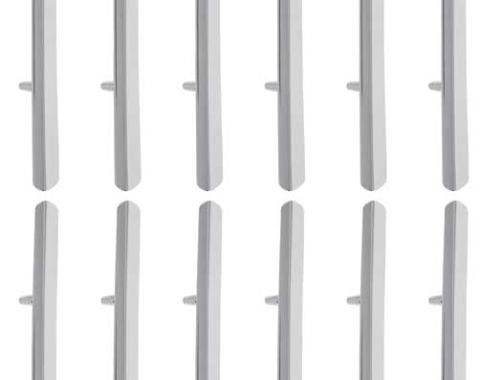 OER 1967-68 Firebird, Trans Am, Rear Quarter Louver Trim, with Hardware, 12 Piece Set, 4229997