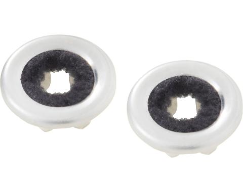 1968-72 GM, Various Models, Door Lock Knob Ferrules, Narrow, Pair