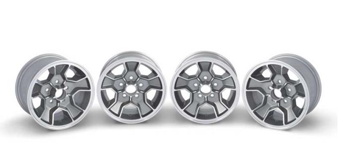 OER 1981 Camaro, Z28 Aluminum Wheel, N90 Style 15" X 7", 5 x 4-3/4" Bolt Pattern 4-1/4" Backspace, Set of 4 *R4422