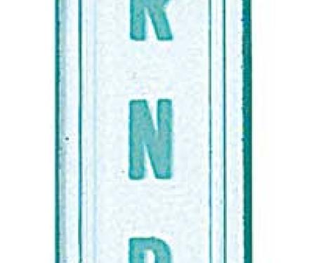 1967 Camaro, 1967-69 Firebird, 1968-73 Nova, Console Shift Plate Lens, with Powerglide