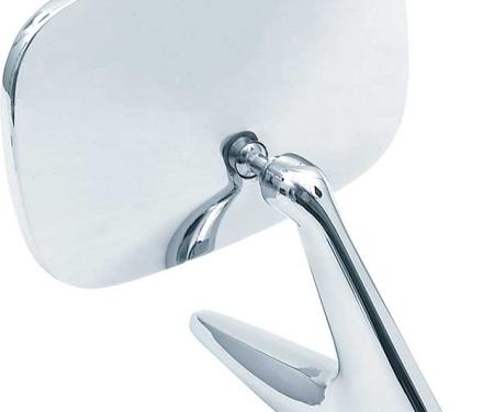 1970-81 Camaro, Firebird, Luv Truck, Standard Outer Door Mirror, Chrome, Manual, RH or LH, Each