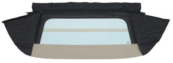 1967-69 Camaro Firebird Convertible, Glass Window Assembly, Hinged Folding-Style, Pinpoint Grain Vinyl, Beige