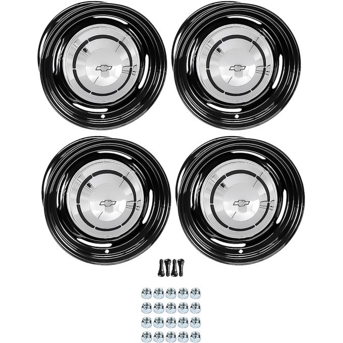 OER 1968-70 Chevrolet Factory Style 14" Steel Wheels, Dog Dish Style, 6" Wide, 4-1/2" Backspacing *881476