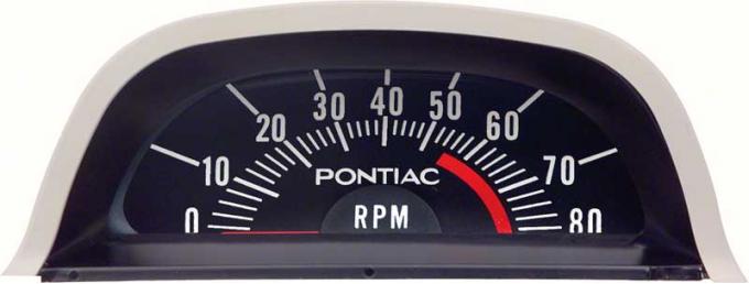 OER 1968 Pontiac Hood Tach 5500 Red Line - V8 Point Ignition 6468973
