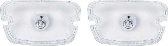 OER 1969 Pontiac Firebird, Front Park Lamp Lens, Pair F376K