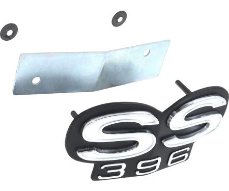 1967-68 SS 396 Camaro Grill Emblem, with RS grill
