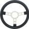 OER 1969-76 Firebird Formula, 1970-72 GTO, Lemans, Tempest, Steering Wheel, 3-7/8" Black Molded Grips, Silver Anodized Spokes A8100303