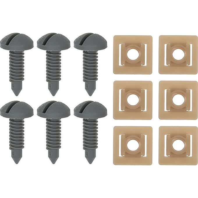 OER 1982-92 Camaro, Firebird, Rear Hatch Screw & Nut Set, Gray, 12 Piece Set F2603