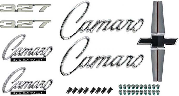 OER 1968 Camaro, Exterior Emblem Kit, Standard Models, with 327 Engine *R1071