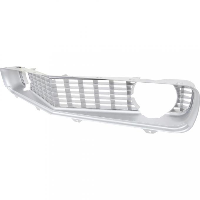 OER 1969 Chevrolet Camaro, Standard Front Grill Assembly, with Chrome Moldings, Argent Silver 3957044