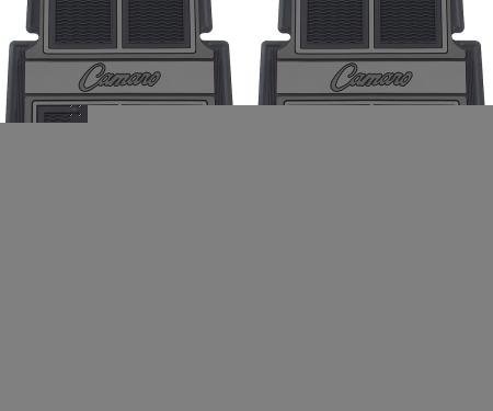 1967-69 Camaro, Floor Mats, Script Lettering, Front and Rear, Black 4 Piece Set