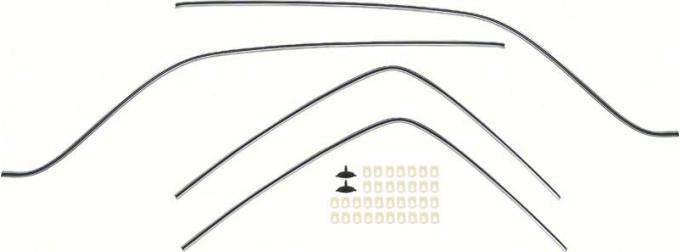 OER 1969 Camaro, Vinyl Top Molding Set , 4 Piece Set with Hardware, GM Licensed K653