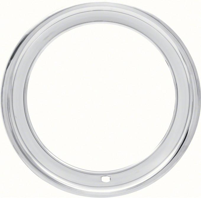 OER Rally Wheel Trim Ring, 15", 3" Deep, Stainless Steel, Fits GM Vehicles, Each 97966961