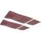 1973-87 GM, Rubber Floor Mat Set, with GM Logo, Factory Style, Set of 4, Dark Red