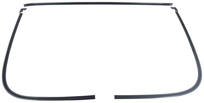 Redline Restomotive® Camaro/Firebird 70-74 RR. Window Black Moulding Set (5-Pieces, Black Anodized) LG-00-2126-A