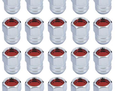 OER 1967 Red Center 7/16"-20 Rally II Lug Nuts F252