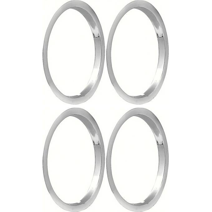 1970-81 Camaro, 70-74 Chevelle, 5 Spoke Mag Wheel Trim Ring Set, 15" x 7", 4 Piece Set