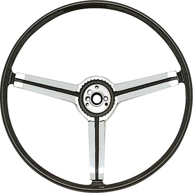 OER 1967 Z87 Deluxe Steering Wheel with Spokes and Polished Chrome Spider Insert 9746436
