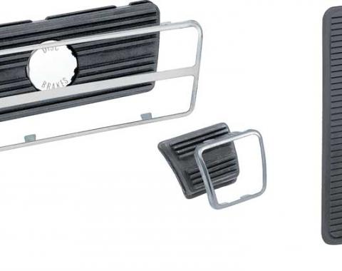 OER 1968-81 GM Pedal Pad and Trim Plate Kit, Disc Brake, Auto Trans, 6 Piece Kit, Various Models *R5003