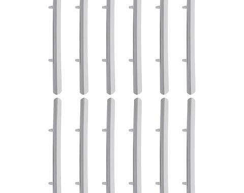 1967-68 Firebird, Trans Am, Rear Quarter Louver Trim, with Hardware,12 Piece Set