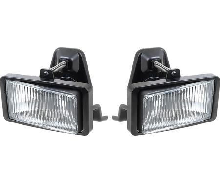OER 1985-92 Camaro Iroc-Z, Z28, Fog Light Assemblies, with Brackets, RH & LH, Pair *A9400165