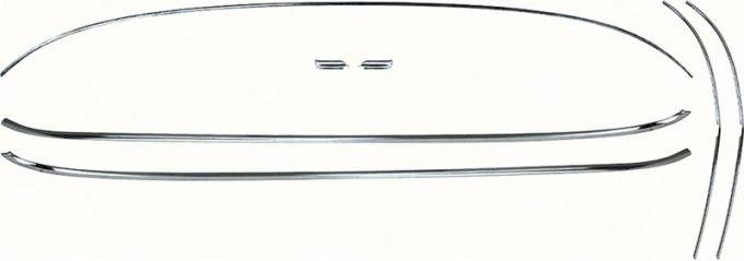 Redline Restomotive® Camaro/Firebird 70-74 RR. Window Moulding Set (Chrome, 5-Pieces) LG-00-1593-A