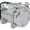 Sanden 508 Style A/C Compressor w/ 2-Groove V-Belt Clutch Pulley, Chrome Finish, SD508/SD5H14