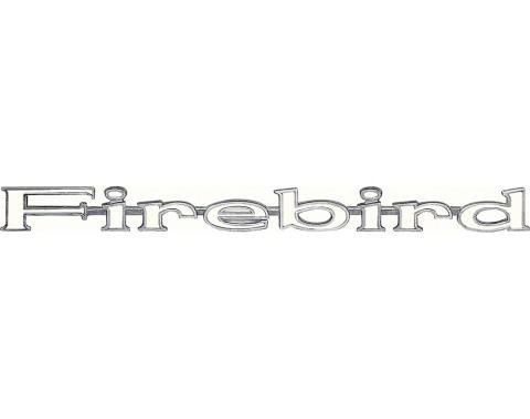 OER 1967-69 Pontiac Firebird, "Firebird" Front Fender Emblem, with Hardware, Each, GM Licensed 9796319
