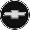 Wheel Center Cap Emblem, with Chrome Bow Tie, Black Background, 2-15/16", with R15 Wheel