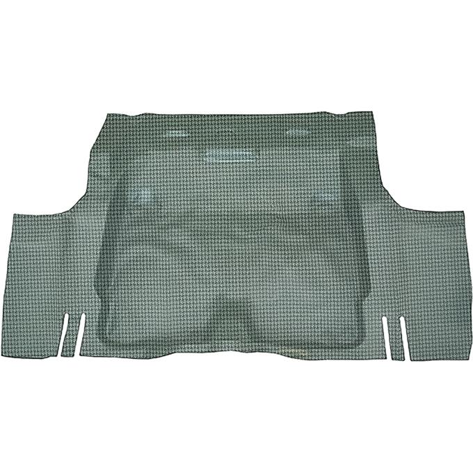 1969 Camaro, Firebird, PVC Molded Trunk Mat, Black/Aqua Houndstooth