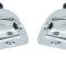 OER 1967 Camaro, Firebird, Convertible Sun Visor Supports, Polished Chrome, RH & LH, Pair *K480