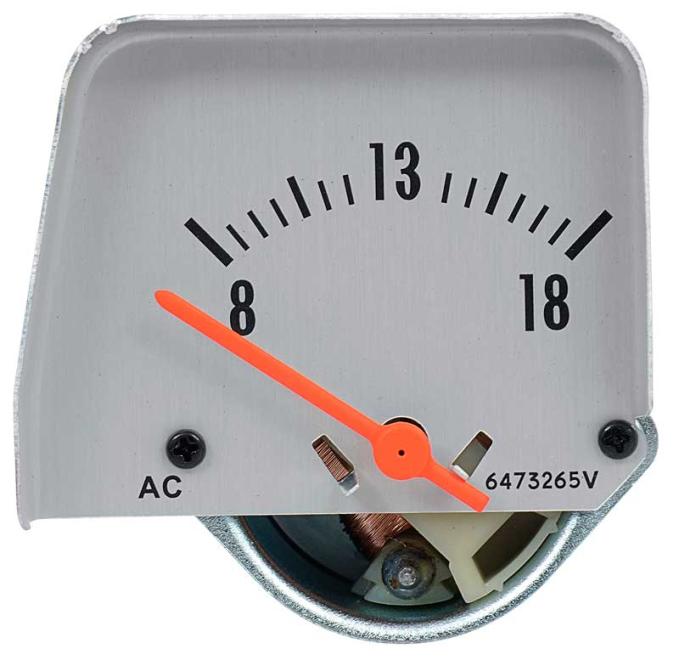OER 1968-69 Camaro, Console Volt Gauge, Silver Face A912901