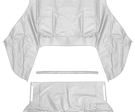 OER 1967-69 Camaro, Firebird, Convertible Top Set, with OE Style Plastic Window, White Pinpoint Vinyl *K50010